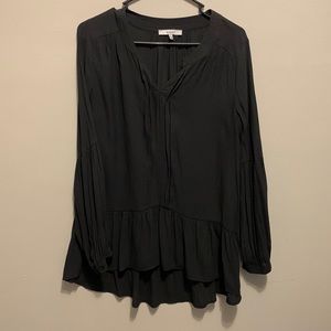 Sheer Black Billowy Blouse by RO&DE with full length sleeves